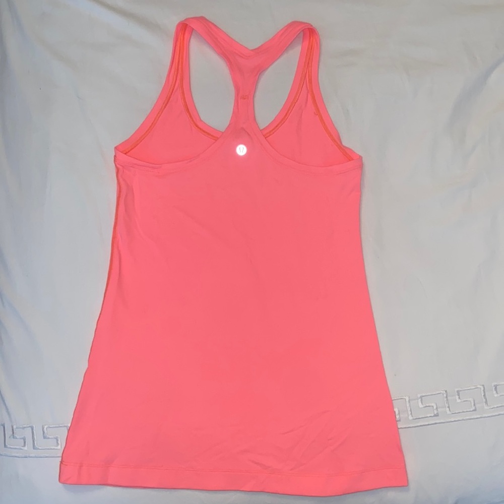 Lululemon Cool Racerback Orange Tank Top